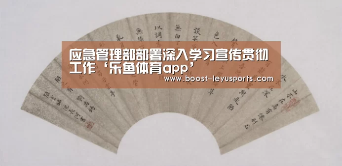 应急管理部部署深入学习宣传贯彻工作‘乐鱼体育app’(图2)